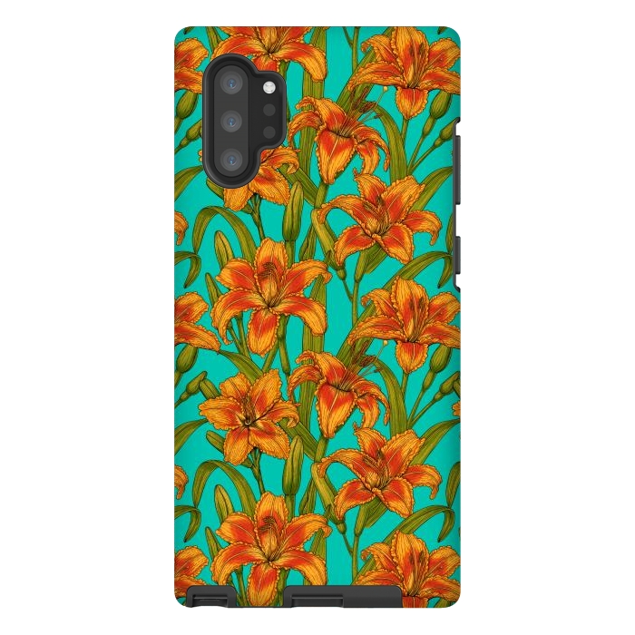 Galaxy Note 10 plus StrongFit Tawny daylily flowers  by Katerina Kirilova