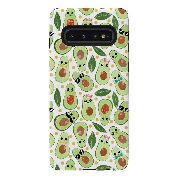 Galaxy S10 StrongFit Stylish Avocados by Tangerine-Tane