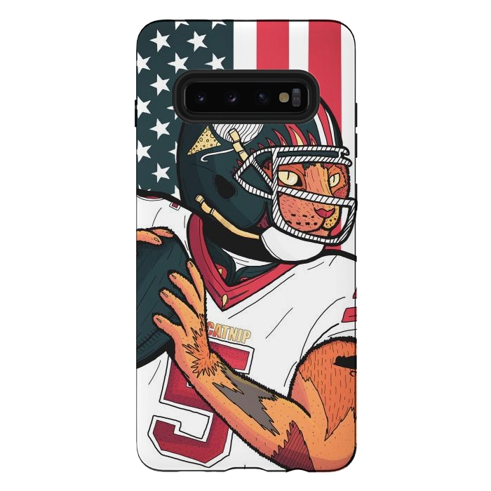 Galaxy S10 plus StrongFit Sports Cat by Steve Wade (Swade)