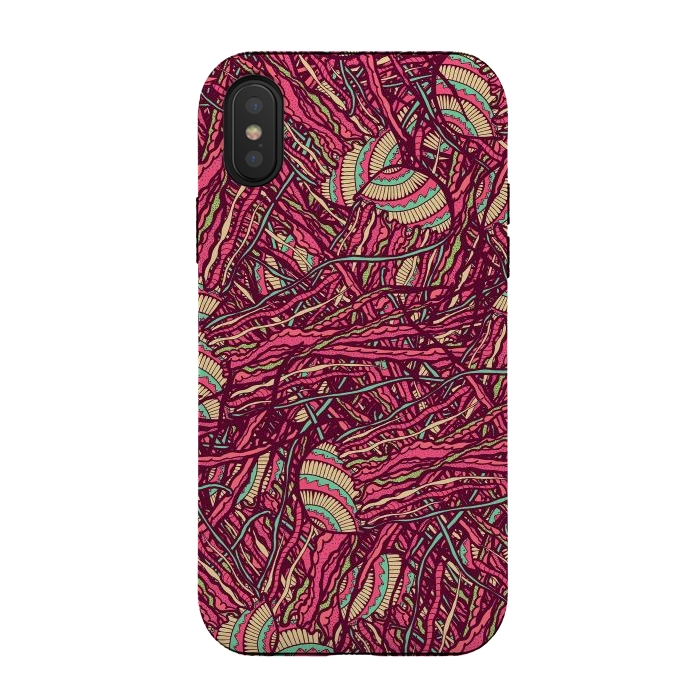 iPhone Xs / X StrongFit Jellyfish jungle by Steve Wade (Swade)