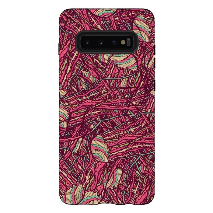 Galaxy S10 plus StrongFit Jellyfish jungle by Steve Wade (Swade)