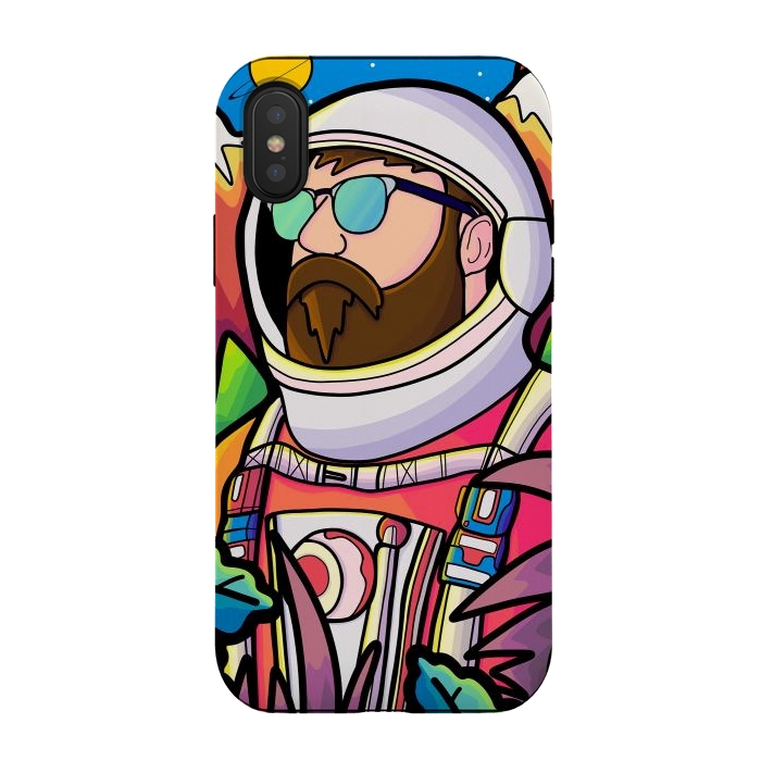 iPhone Xs / X StrongFit The astronaut explorer by Steve Wade (Swade)