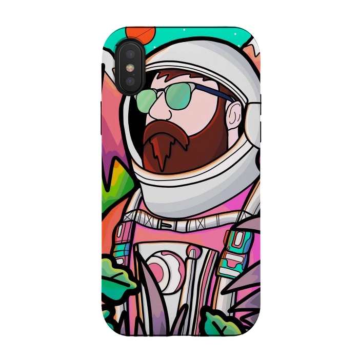 iPhone Xs / X StrongFit Pastel astronaut by Steve Wade (Swade)