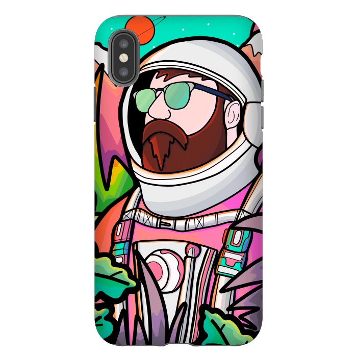 iPhone Xs Max StrongFit Pastel astronaut by Steve Wade (Swade)