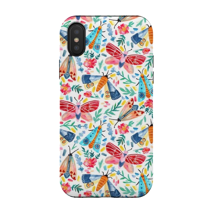 iPhone Xs / X StrongFit Moth Confetti by Tangerine-Tane