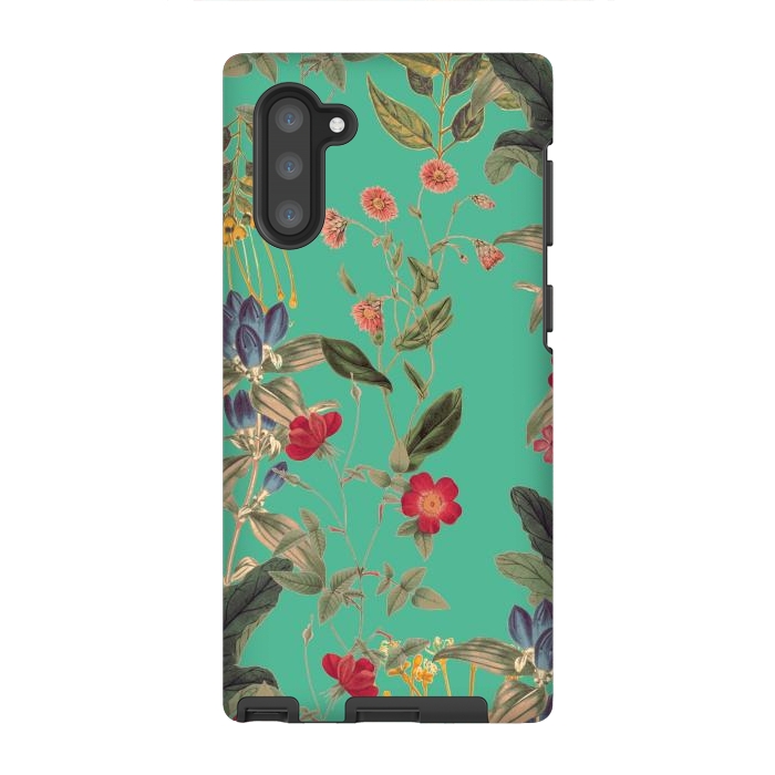 Galaxy Note 10 StrongFit Aqua Blooms by Zala Farah