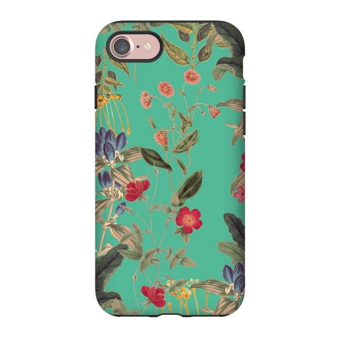 iPhone 7 StrongFit Aqua Blooms by Zala Farah