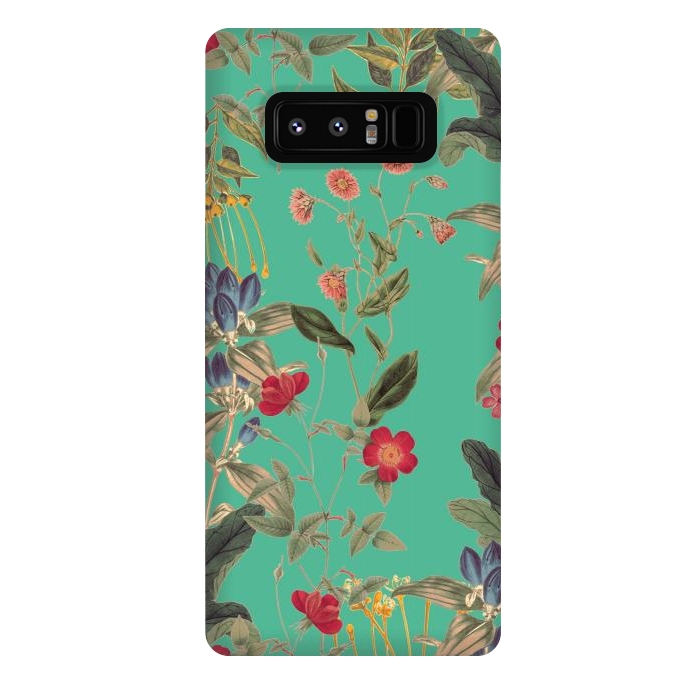 Galaxy Note 8 StrongFit Aqua Blooms by Zala Farah