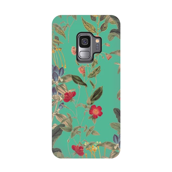 Galaxy S9 StrongFit Aqua Blooms by Zala Farah