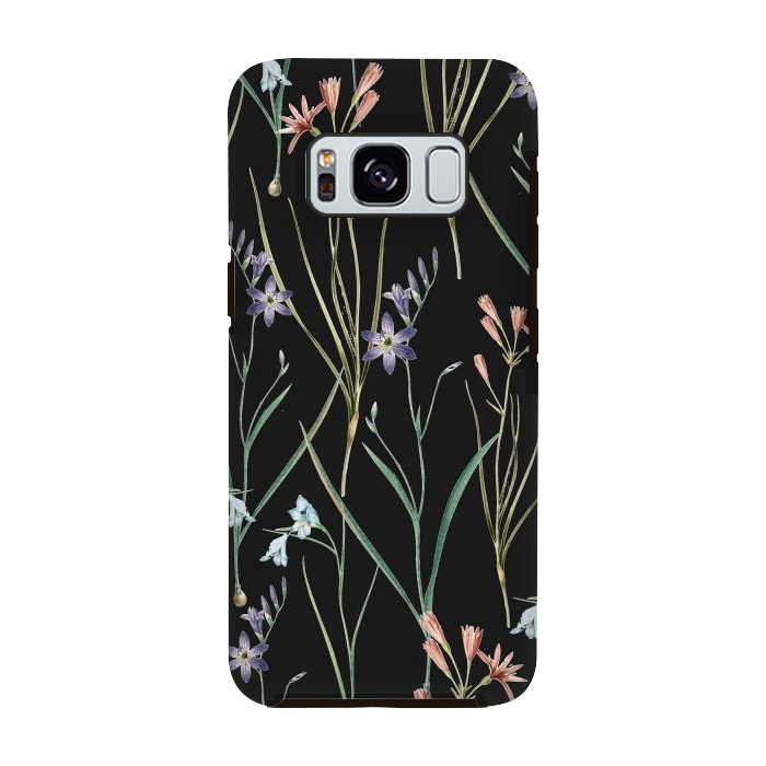 Galaxy S8 StrongFit Dainty Floral Darkness by Zala Farah