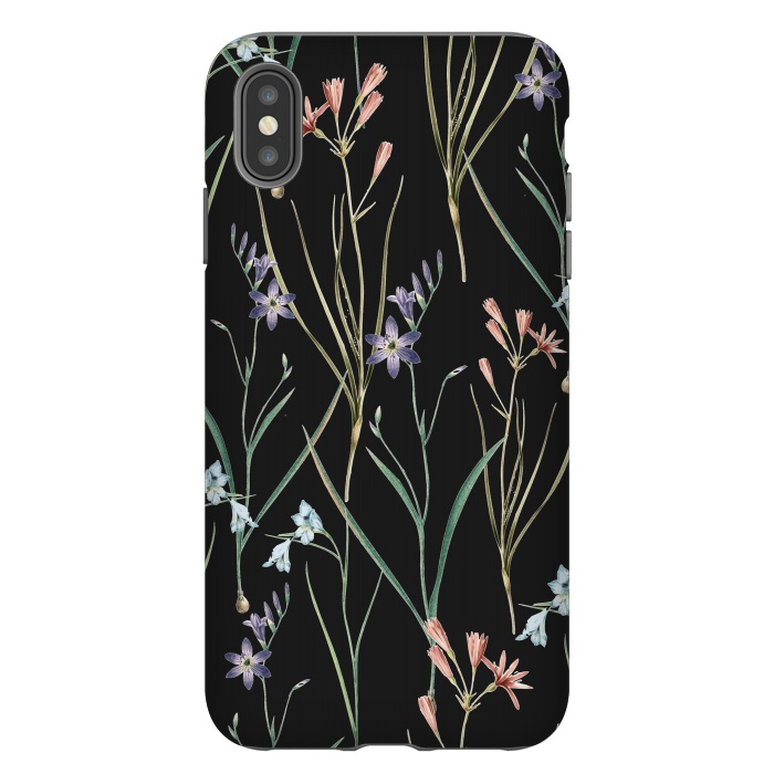 iPhone Xs Max StrongFit Dainty Floral Darkness by Zala Farah