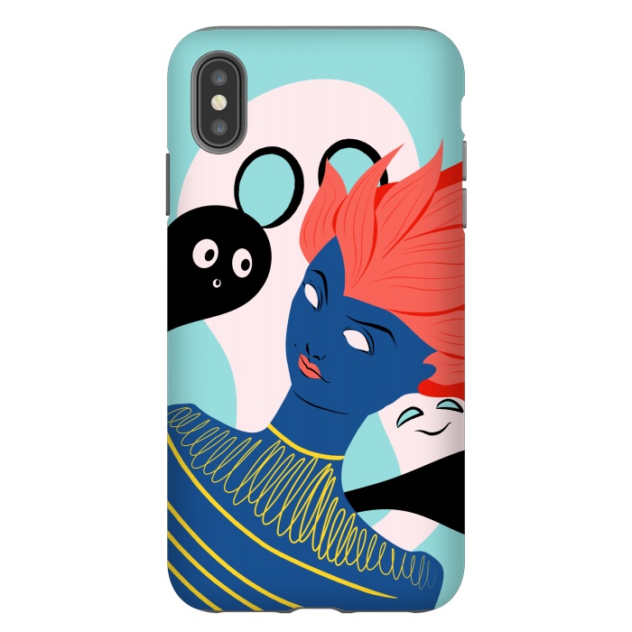 iPhone Xs Max StrongFit Alien Girl With Ghost Imaginary Friends by Boriana Giormova