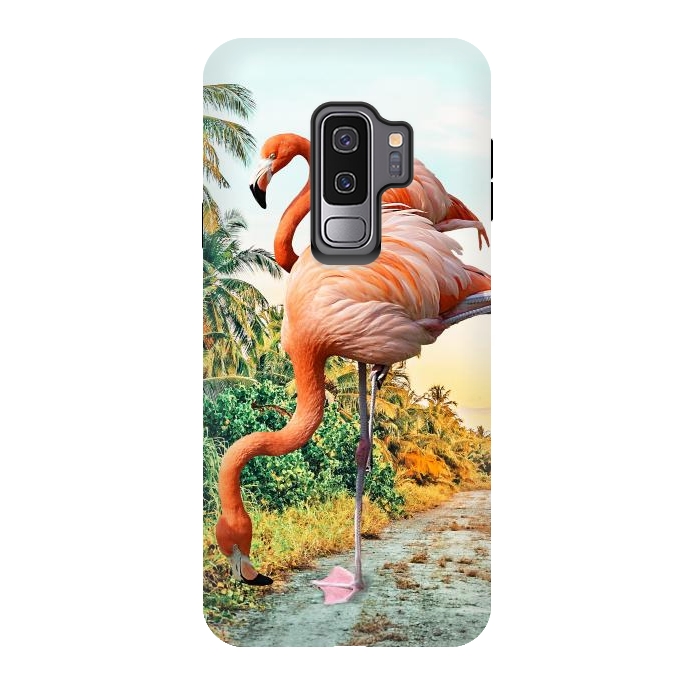 Galaxy S9 plus StrongFit Flamingo Vacay by Uma Prabhakar Gokhale