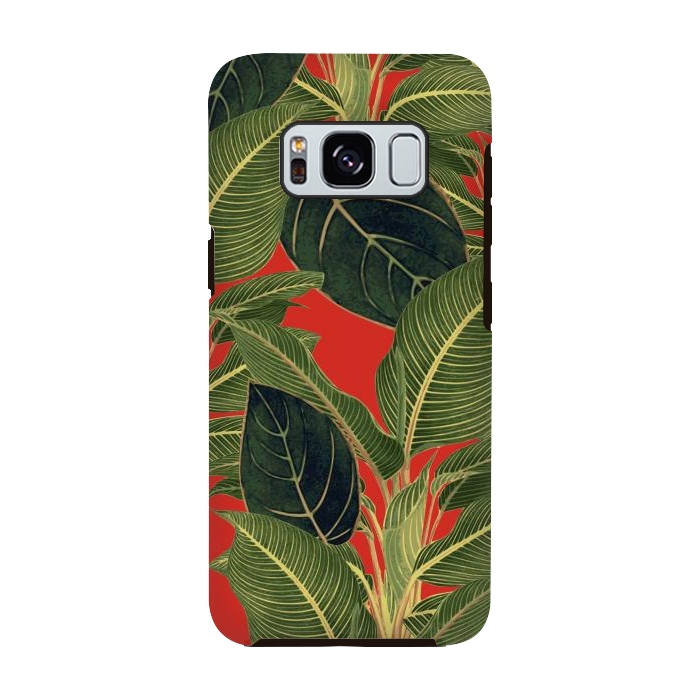 Galaxy S8 StrongFit Red Tropic Bloom by Zala Farah