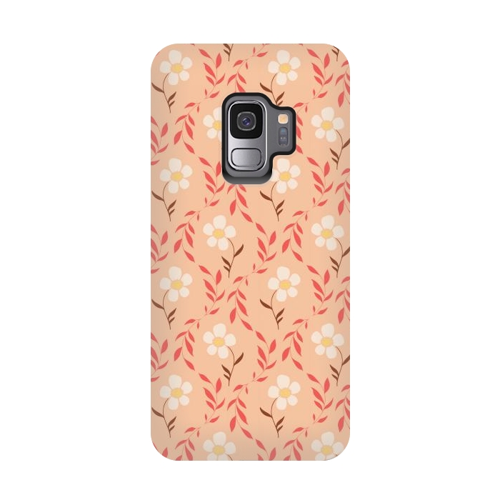Galaxy S9 StrongFit Effloresce - Peach by Melissa Lee