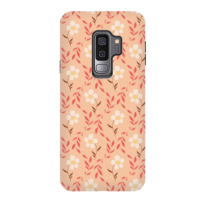 Galaxy S9 plus StrongFit Effloresce - Peach by Melissa Lee