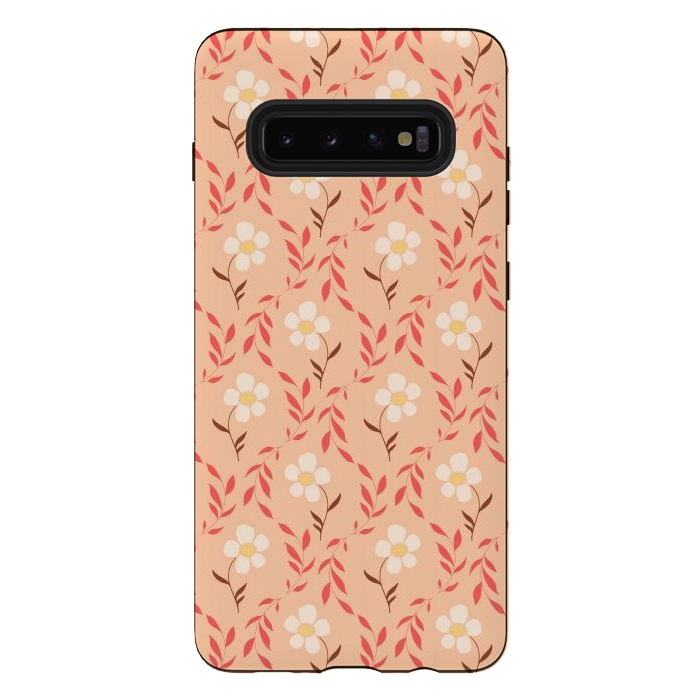 Galaxy S10 plus StrongFit Effloresce - Peach by Melissa Lee