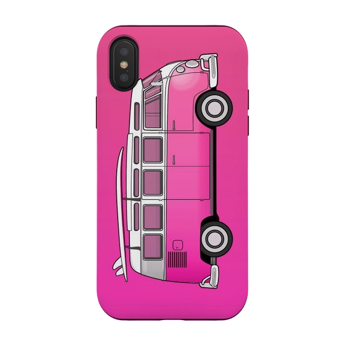 iPhone Xs / X StrongFit Van Life - Pink by Mitxel Gonzalez