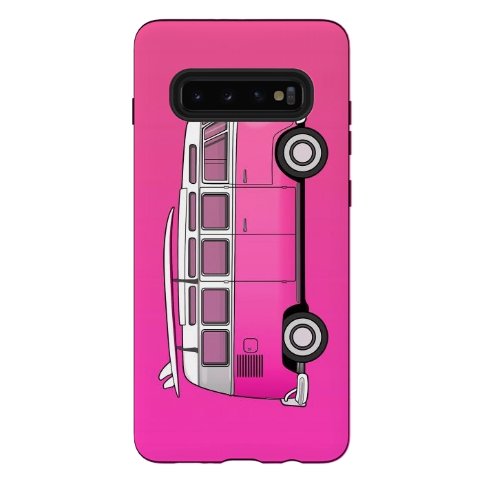 Galaxy S10 plus StrongFit Van Life - Pink by Mitxel Gonzalez