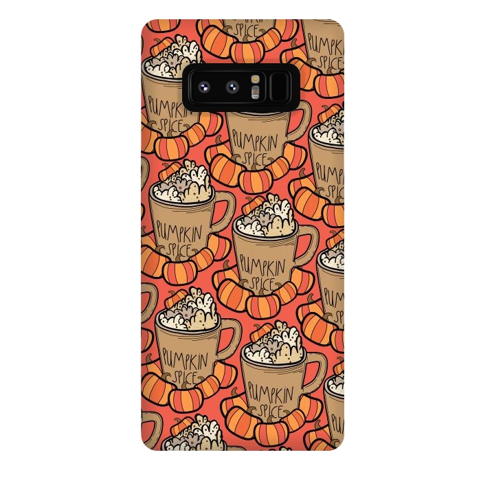 Galaxy Note 8 StrongFit Pattern pumpkin spice by Steve Wade (Swade)