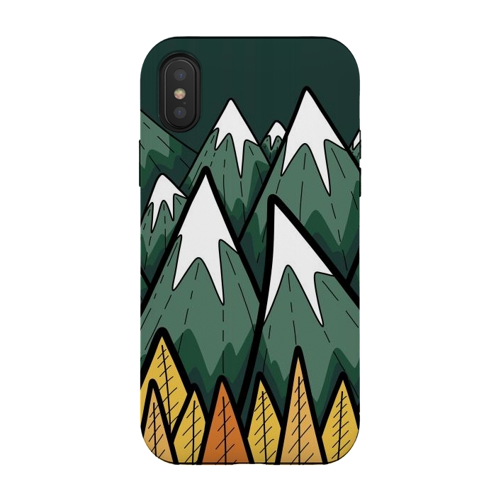 iPhone Xs / X StrongFit The green autumn peaks by Steve Wade (Swade)