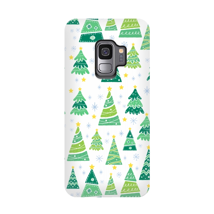Galaxy S9 StrongFit CHRISTMAS TREE PATTERN by MALLIKA