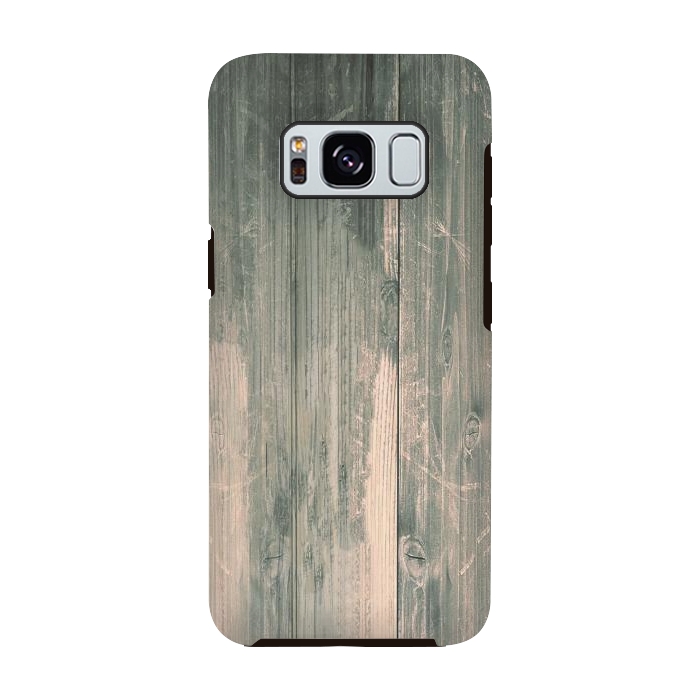 Galaxy S8 StrongFit grey wood by haroulita