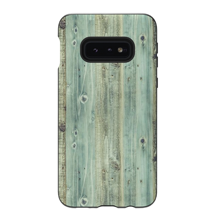 Galaxy S10e StrongFit blue wood by haroulita