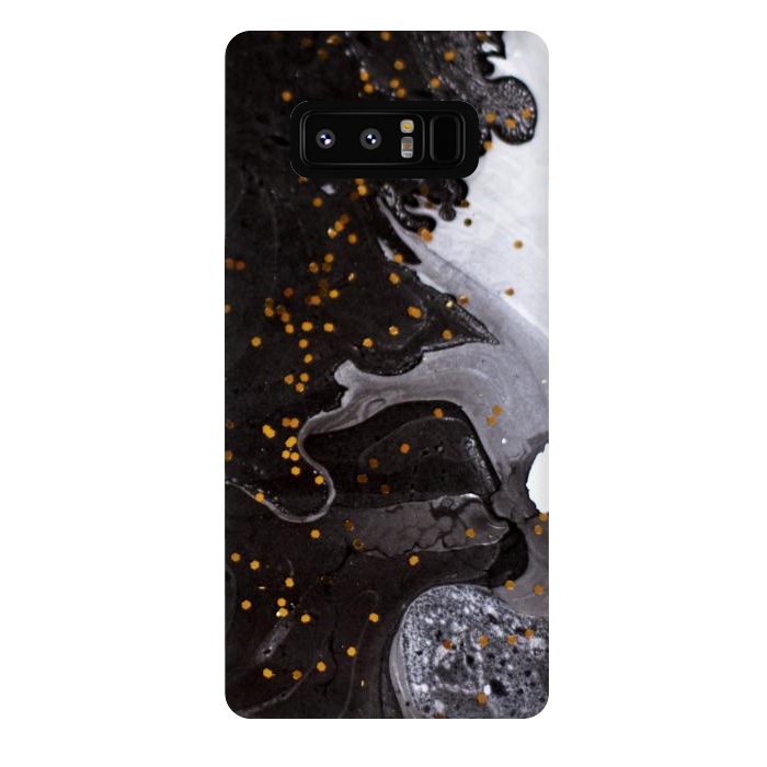 Galaxy Note 8 StrongFit glitter marble black white by haroulita