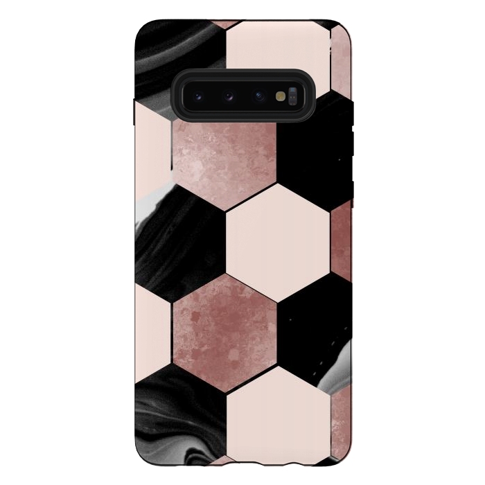 Galaxy S10 plus StrongFit geometrical marble by haroulita