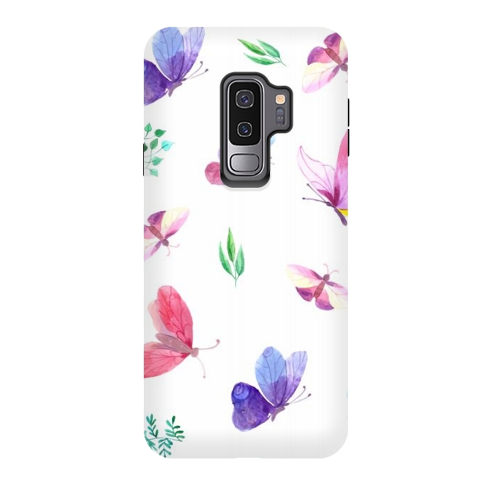 Galaxy S9 plus StrongFit watercolor butterflies c by haroulita