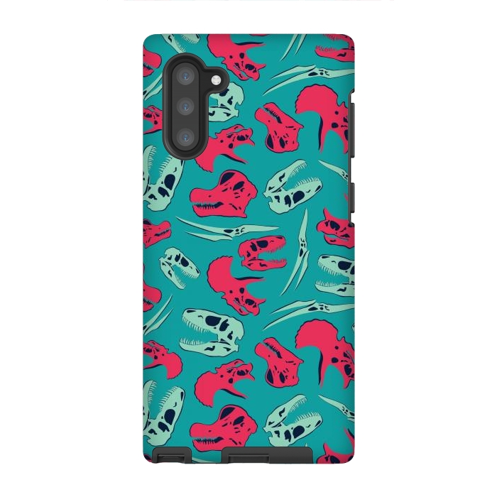 Galaxy Note 10 StrongFit Skull Roll - Teal by Melissa Lee