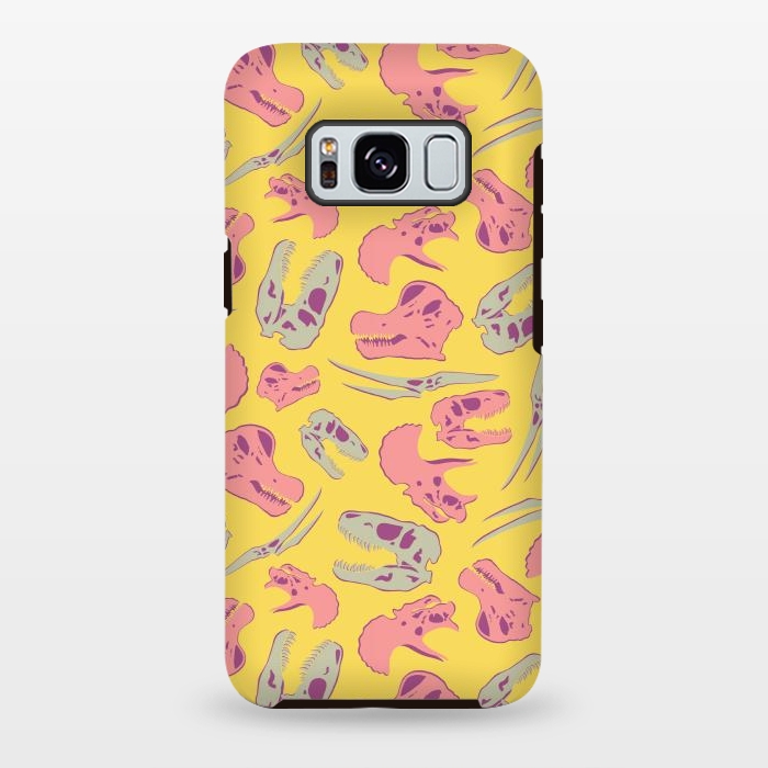 Galaxy S8 plus StrongFit Skull Roll - Yellow by Melissa Lee