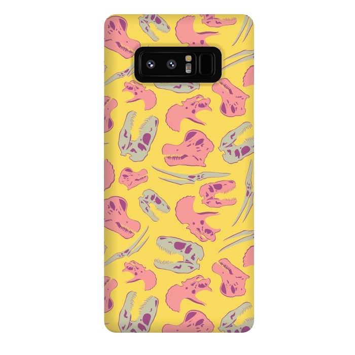 Galaxy Note 8 StrongFit Skull Roll - Yellow by Melissa Lee