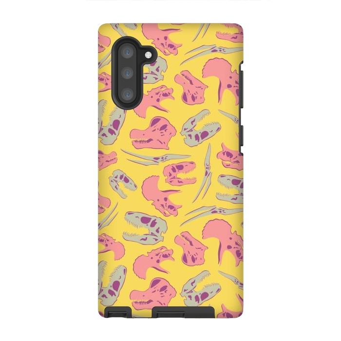 Galaxy Note 10 StrongFit Skull Roll - Yellow by Melissa Lee