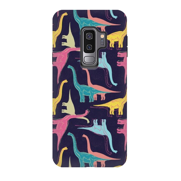 Galaxy S9 plus StrongFit Rubberneckers - Midnight Blue by Melissa Lee