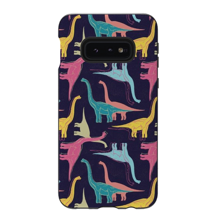 Galaxy S10e StrongFit Rubberneckers - Midnight Blue by Melissa Lee