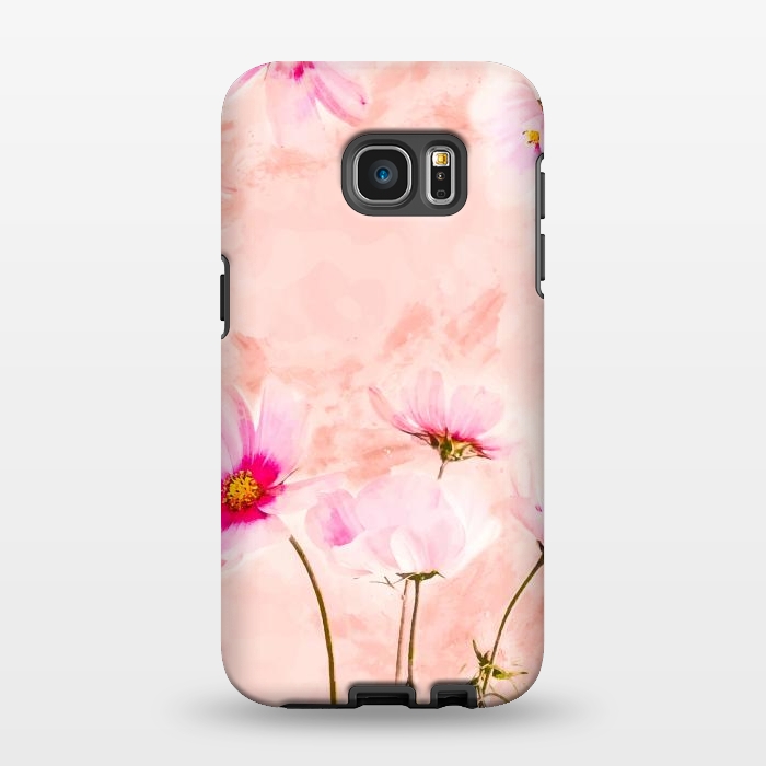 Galaxy S7 EDGE StrongFit Pink Spring Flower by Creativeaxle