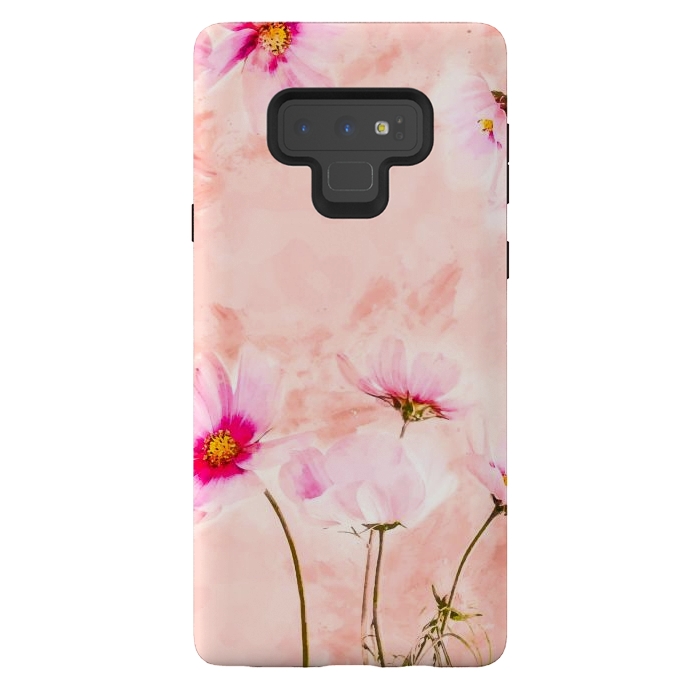 Galaxy Note 9 StrongFit Pink Spring Flower by Creativeaxle