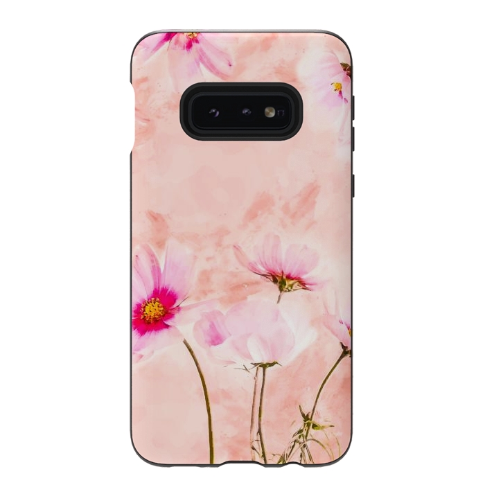 Galaxy S10e StrongFit Pink Spring Flower by Creativeaxle