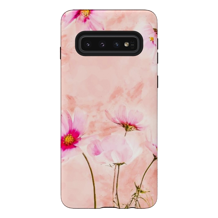 Galaxy S10 StrongFit Pink Spring Flower by Creativeaxle
