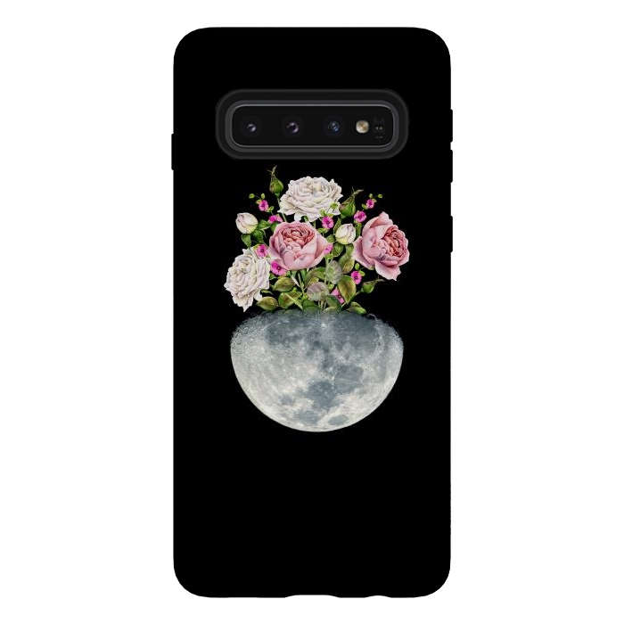 Galaxy S10 StrongFit Moon Flower Pot by Creativeaxle