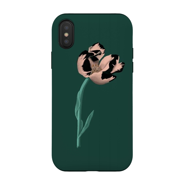 iPhone Xs / X StrongFit Tulip Flower by Tishya Oedit