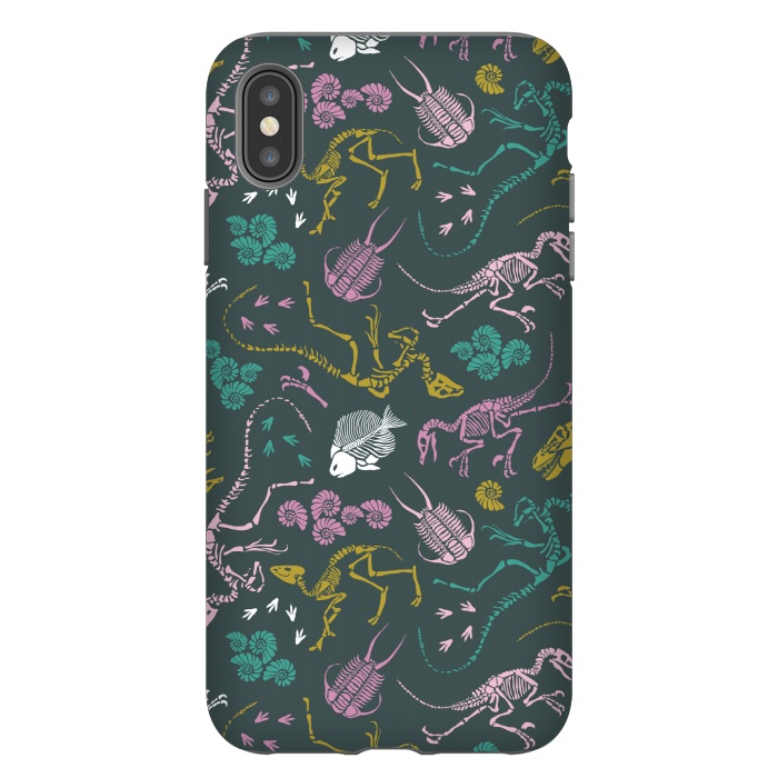 iPhone Xs Max StrongFit Dinosaurs by Tishya Oedit