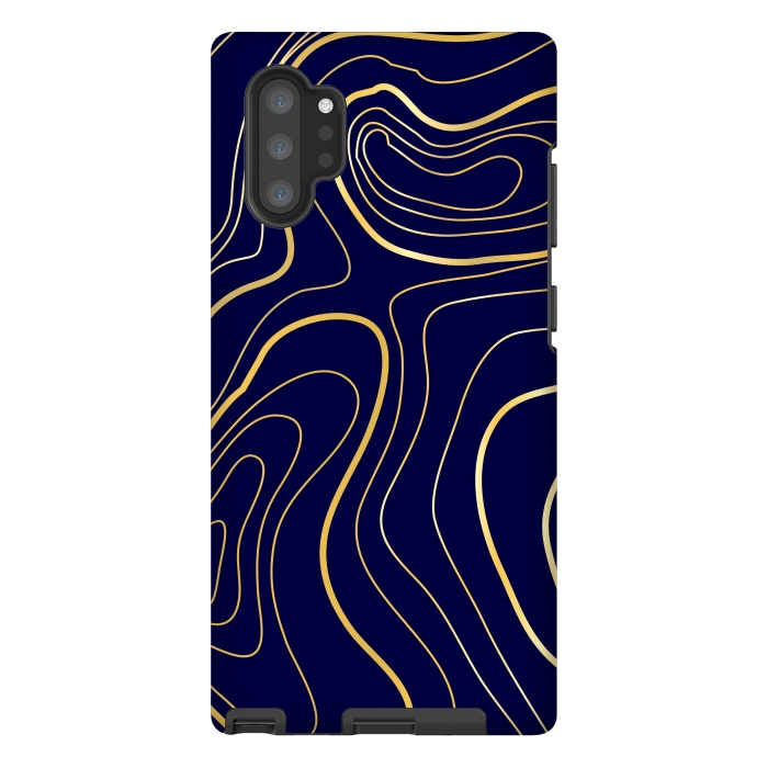 Galaxy Note 10 plus StrongFit golden abstract lines by MALLIKA