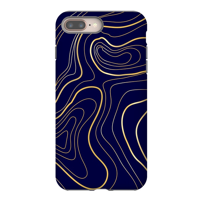 iPhone 7 plus StrongFit golden abstract lines by MALLIKA