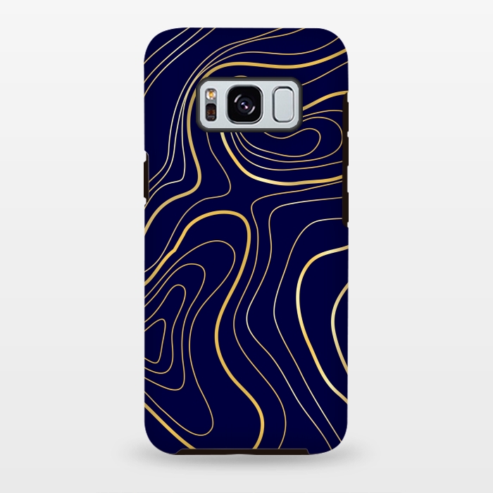 Galaxy S8 plus StrongFit golden abstract lines by MALLIKA