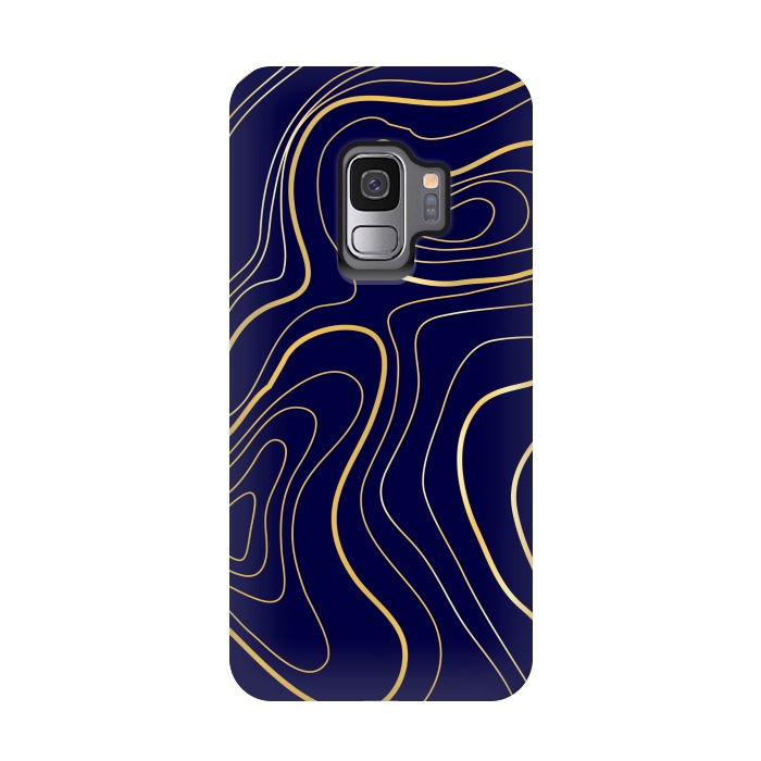 Galaxy S9 StrongFit golden abstract lines by MALLIKA