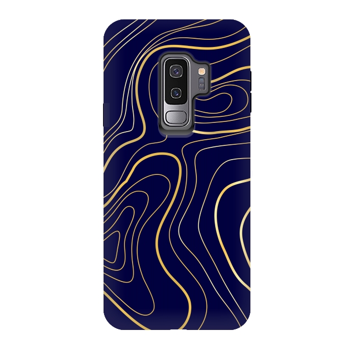 Galaxy S9 plus StrongFit golden abstract lines by MALLIKA