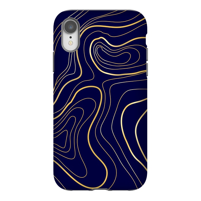 iPhone Xr StrongFit golden abstract lines by MALLIKA